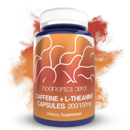 Nootropics Depot, Caffeine + L-Theanine, 60 капсул